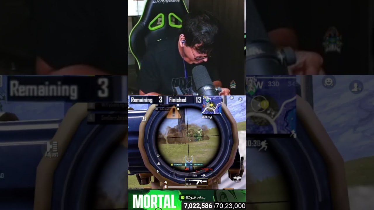 Last Zone 1v4 Clutch by MortaL in BGMI 😲🔥 