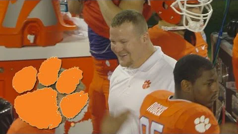 Clemson Coach Plays Sideline Cop