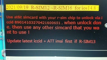 RSIM /GEVEY PRO New iccid code, r-sim+simcard at&t 9-20-2021