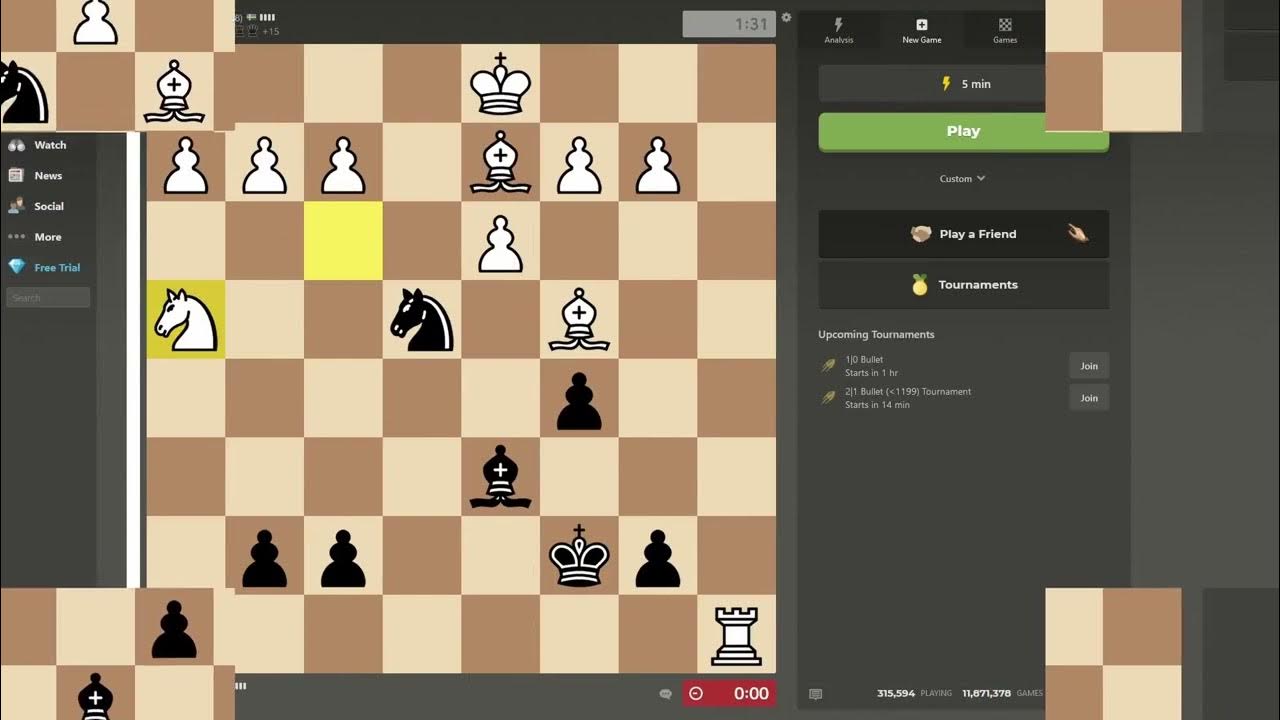 Bullet and Blitz chess on YouTube