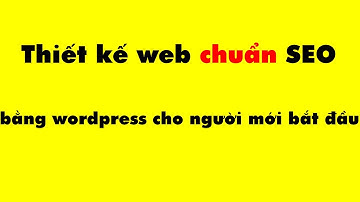 Thiết kế web chuẩn SEO bằng wordpress cho người mới bắt đầu David Thanh