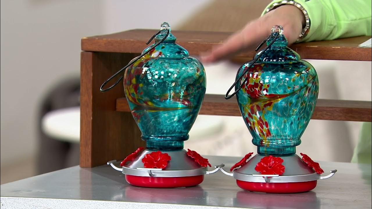 Ultimate Innovations Set of 2 Glass Hummingbird Feeders on QVC YouTube