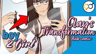 Clay's Transformation: A Patreon Reward Comic | Male 2 Female Feminization Dub Comic | Genderbend
