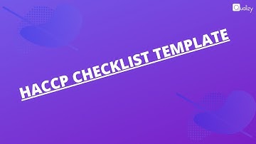 HACCP checklist template