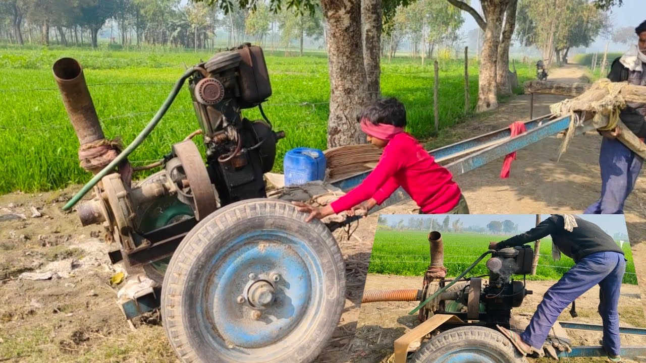 Kishan Farming Eingin Diesel Machine Setup Water Pump eingin 8hp Village India 