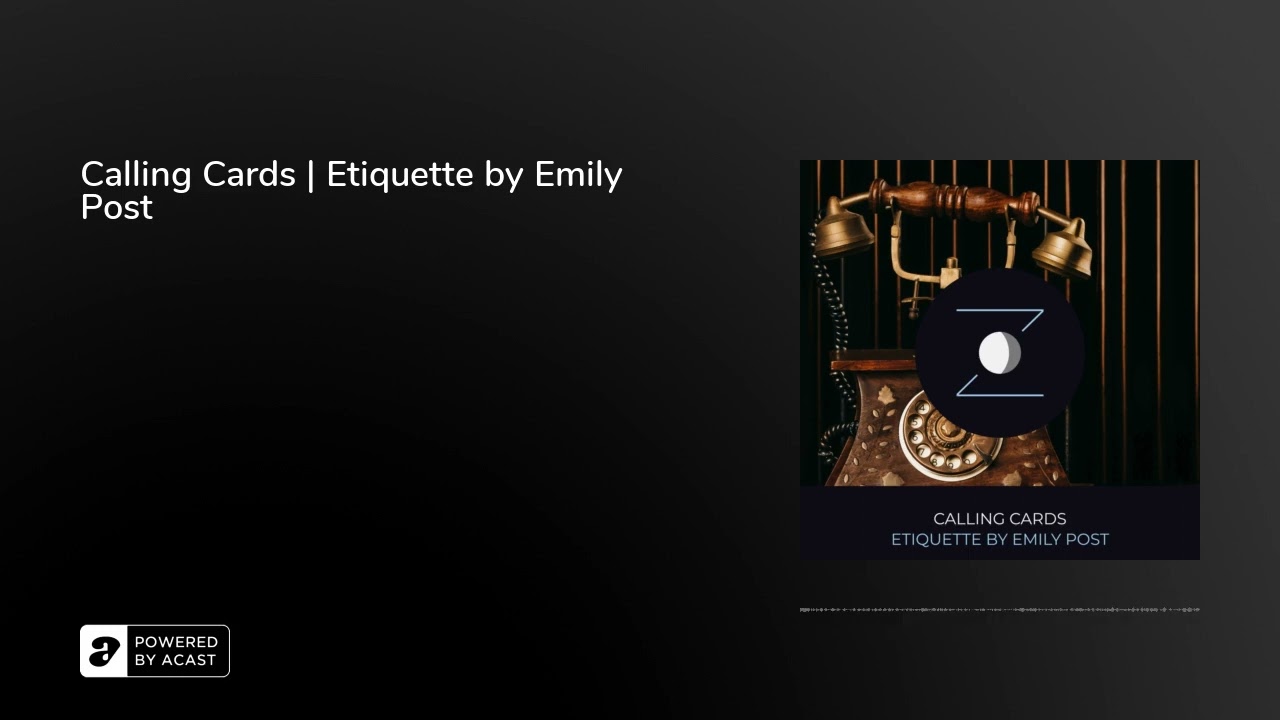 Calling Cards Etiquette by Emily Post YouTube