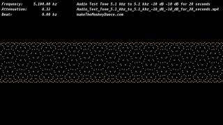Audio Test Tone 5.1 khz to 5.1 khz  10 dB  10 dB for 20 seconds
