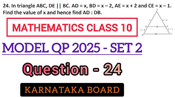 in triangle abc de parallel to bc ad=x bd=x-2 ae=x+2 and ce=x-1 find the value of x and hence find