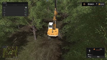 Loading chipper with liehbherr excavator fs17 blacksheep modding