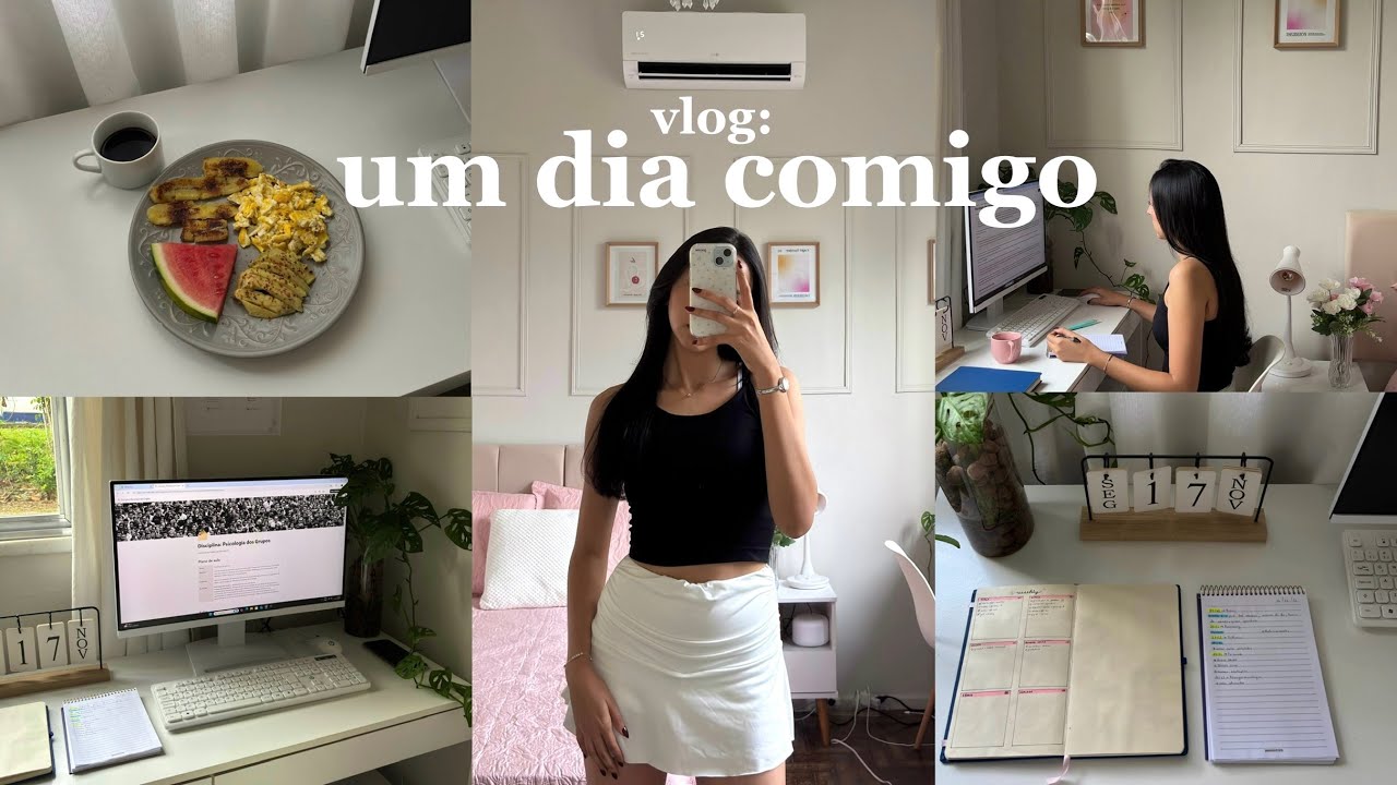 VLOG: um dia comigo | estudos, unhas, academia, recebidos...