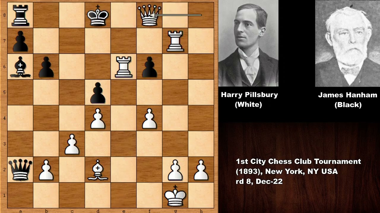 Гарри Нельсон Пиллсбери против Джеймса Мура Ханхэма — Нью-Йорк (1893)