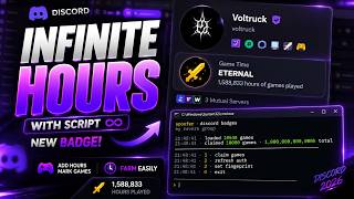 🤯GET INFINITE HOURS on Discord with a Script! NEW Game Time Badge Discord (2026)