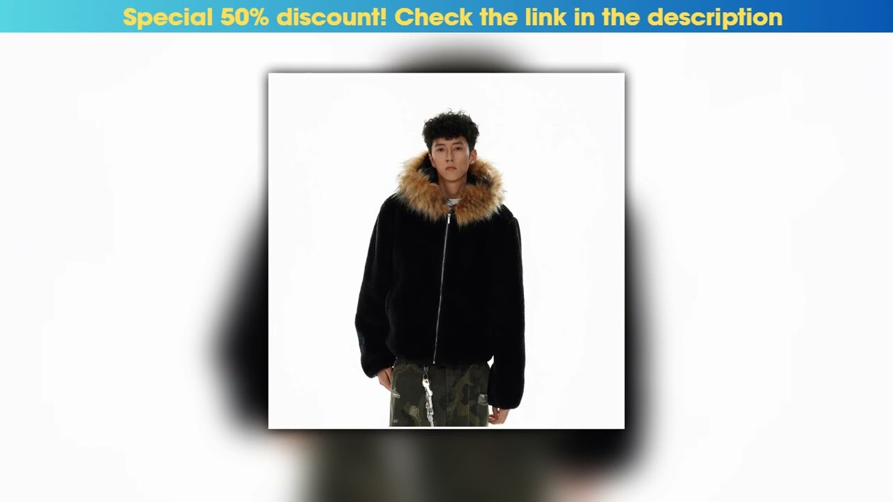 Flash Sale Gothic Men's New Winter Coats Thickened Warm Versatile Trendy Jackets Fur Casual Outerwe