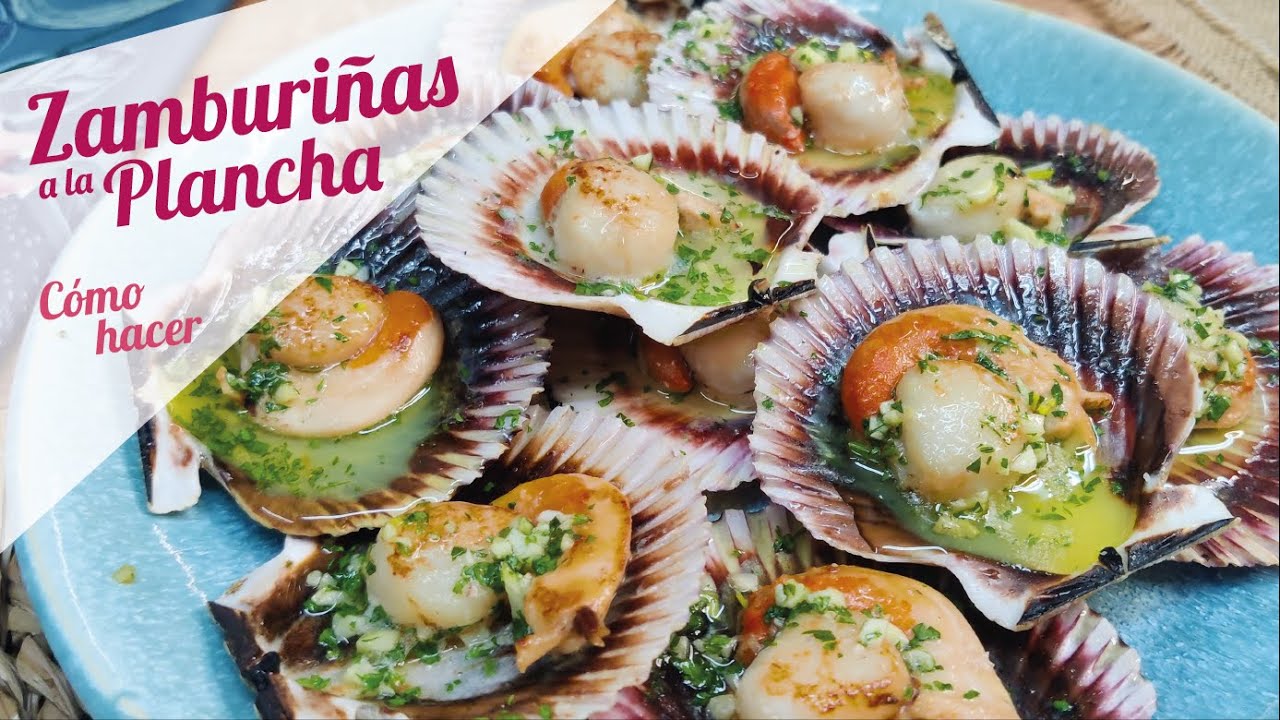 ZAMBURIÑAS A LA PLANCHA con el aliño perfecto de ajo y perejil