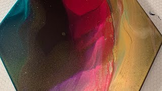 Acrylic pouring ~ swipe on a tile screenshot 3