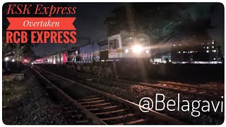 12630 Karnataka SamparkkrantiExpress Overtaken 16590 RaniChennammaExpress #Belagavi #indianrailways