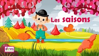 Video thumbnail of "Les saisons (comptine à gestes avec paroles) Ⓓⓔⓥⓐ Chanson bébés"