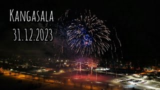 Kangasalan uudenvuoden ilotulitus 2023 | 4K | Drone