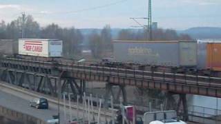 CargoNet El 16 2217 in train for Trelleborg Sweden.wmv