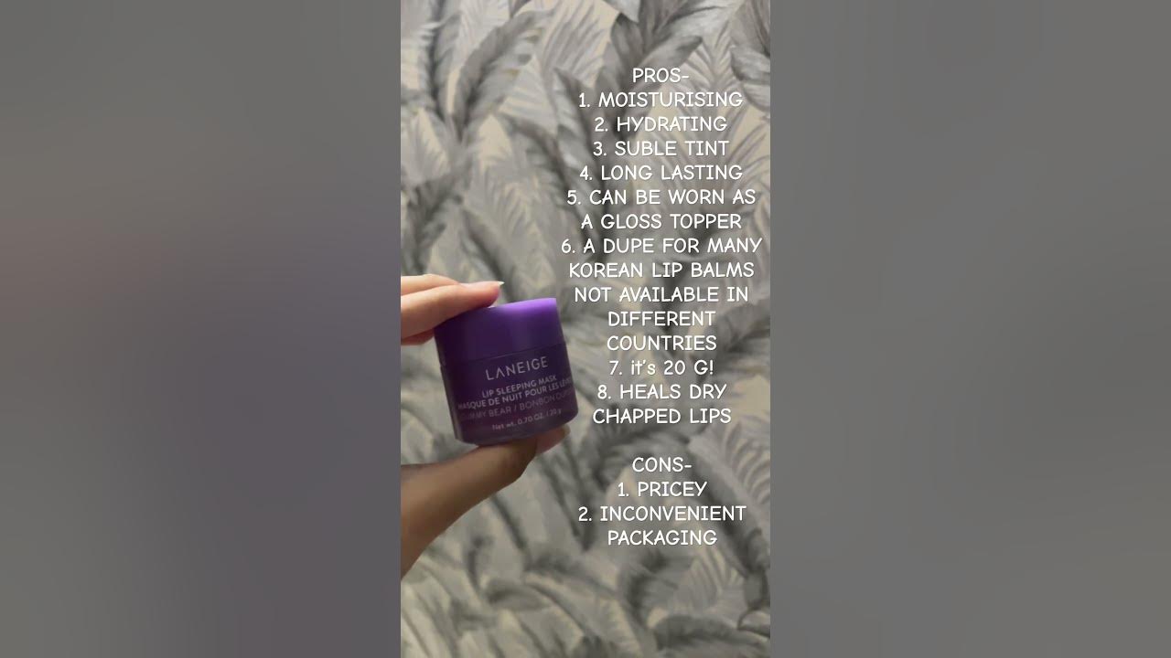 PROS AND CONS OF THE LANEIGE LIP SLEEPING MASK AND THE GLOWY BALM! HOPE THIS HELPED🫶🏻! laneige