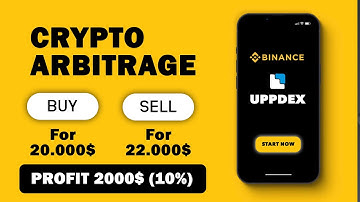 NEW CRYPTO ARBITRAGE STRATEGY | 10% Spread per trade | Uppdex and Binance (2022)