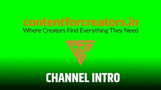 Channel Intro Green Screen No Copyright || Chroma Key || Green Screen || Content For Creators