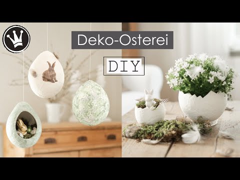 DIY - Deko-Osterei aus Toilettenpapier | Basteln mit Papier | Osterdeko | DekoideenReich