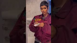 That contour and short pixie look has Teyana Taylor looking fierce.