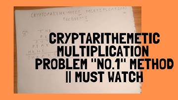 Cryptoarithematics multiplication problem no.1 tricks|| elitmus, IT tech||aptitude question