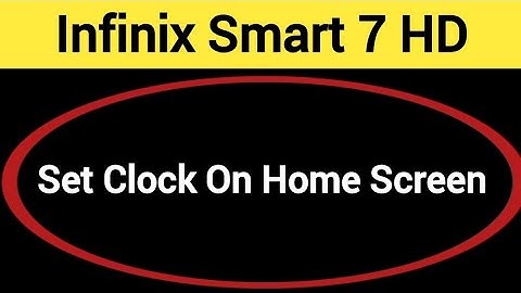 How to set clock on home screen, Infinix smart 7 HD me time set kaise karen
