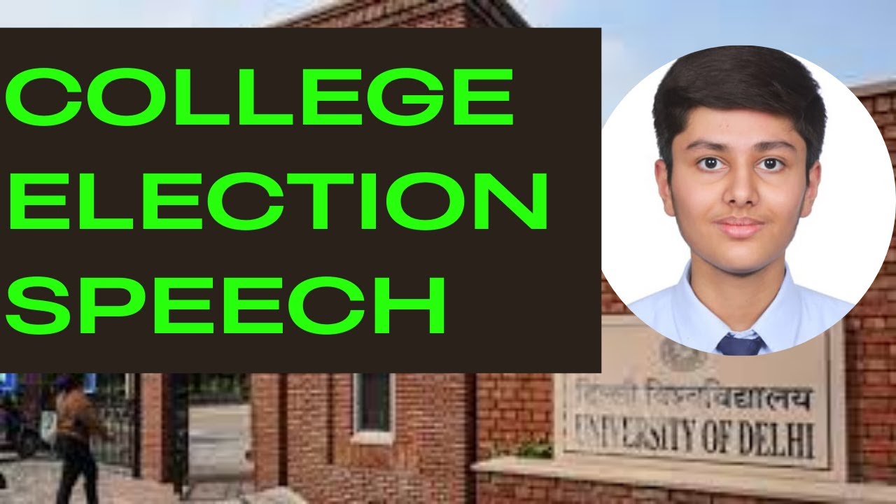 short speech for class representative elections in college