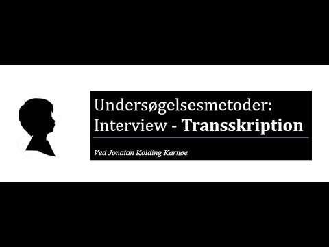 Video: Hvordan Man Laver Transskription