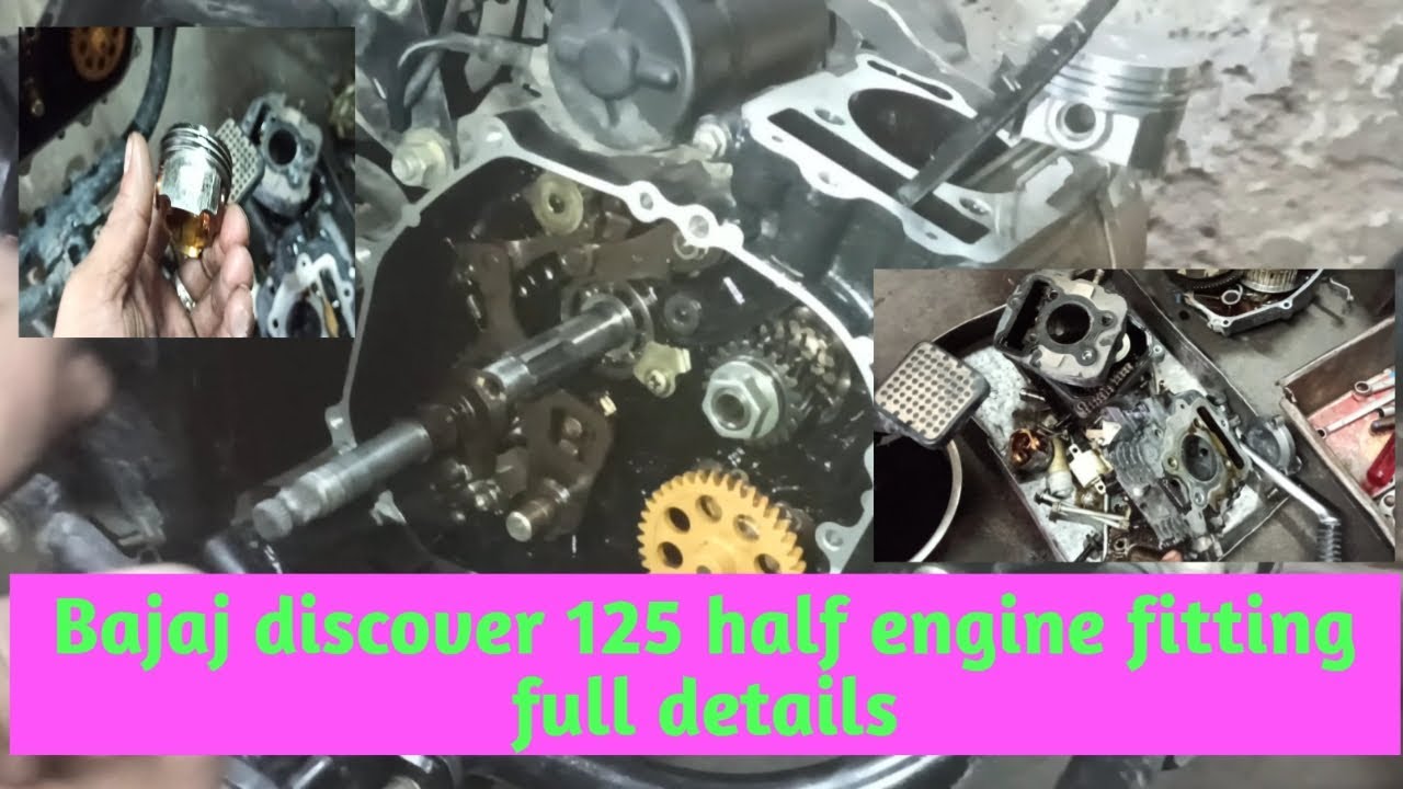 Bajaj discover 125 half engine fitting full details/ white smoke problem and solution.