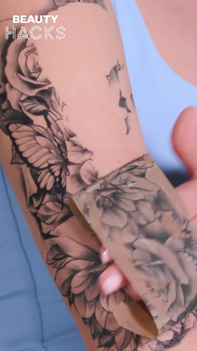 Remove Your Fake Tattoo Super Quickly - BEAUTY HACKS #beautyhacks #faketattoos #viralhacks