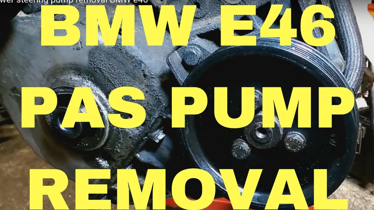 Power steering pump removal BMW e46(M52TU strip down) YouTube