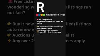 eBay seller tips - 🚨 Free Listing Limit Tip