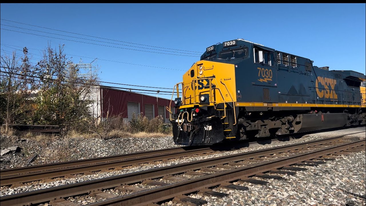 ANOTHER FRESH REBUILD! CSXT 7030 leading CSXT M217-21 - YouTube