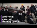Alexei Navalny funeral: Anti-Putin chanting as thousands of supporters turn out
