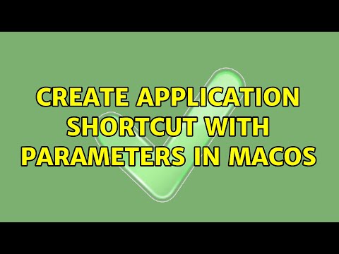 Create Application shortcut with parameters in macOS