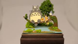 Sankei Ghibli Papercraft , My Neighbour Totoro - Totoro, Satsuki And Mei