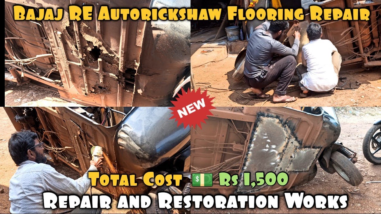 Ремонт и реставрация напольных покрытий авторикш Bajaj RE | Er Basit