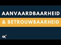 Aanvaardbaarheid en betrouwbaarheid