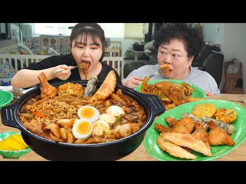 신당동 떡볶이 스타일로 만든 즉석떡볶이와 야끼만두 먹방😋MUKBANG