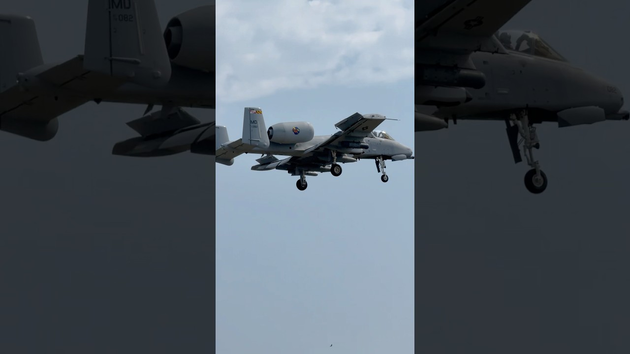 Maryland Air National Guard A-10 Warthog arriving into Gary/Chicago International Airport!