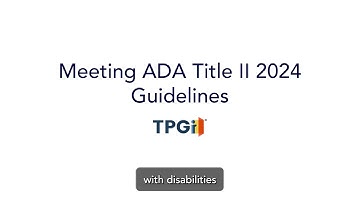 Meeting ADA Title II Guidelines