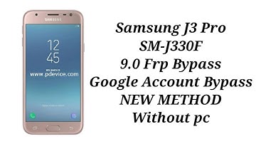 Samsung J3 Pro SM-J330F 9.0 Frp Bypass All Samsung 9.0 Google Account Bypass NEW METHOD Without pc