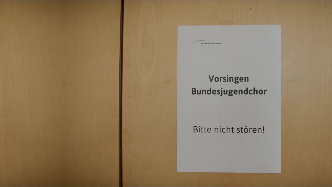 Vorsingen Bundesjugendchor
