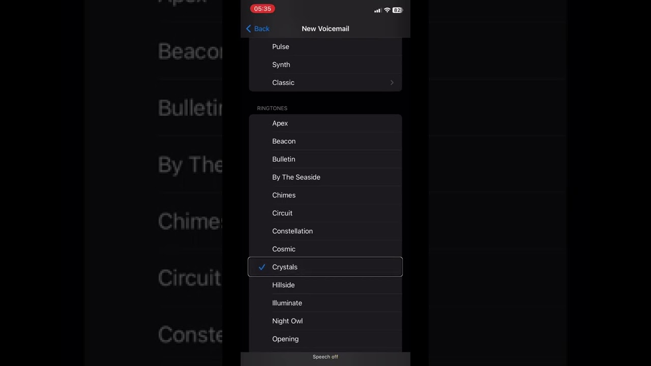 Crystals, Apple iPhone ringtone