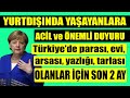 Yurtdışında yaşayanlar için AK PARTİ'den açıklama geldi! Son dakika haberleri canlı yayın Emekli Tv