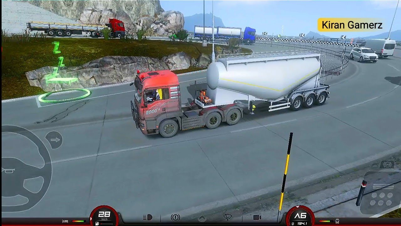 Cement truck trailer transport simulator gameplay video | truck 🚛 driving simulator 
